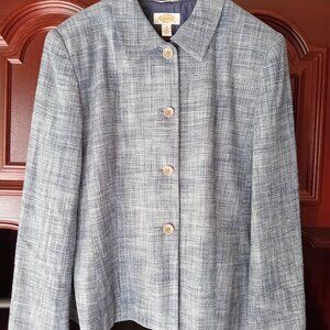 Vintage Talbots Blue Pure Silk Blazer